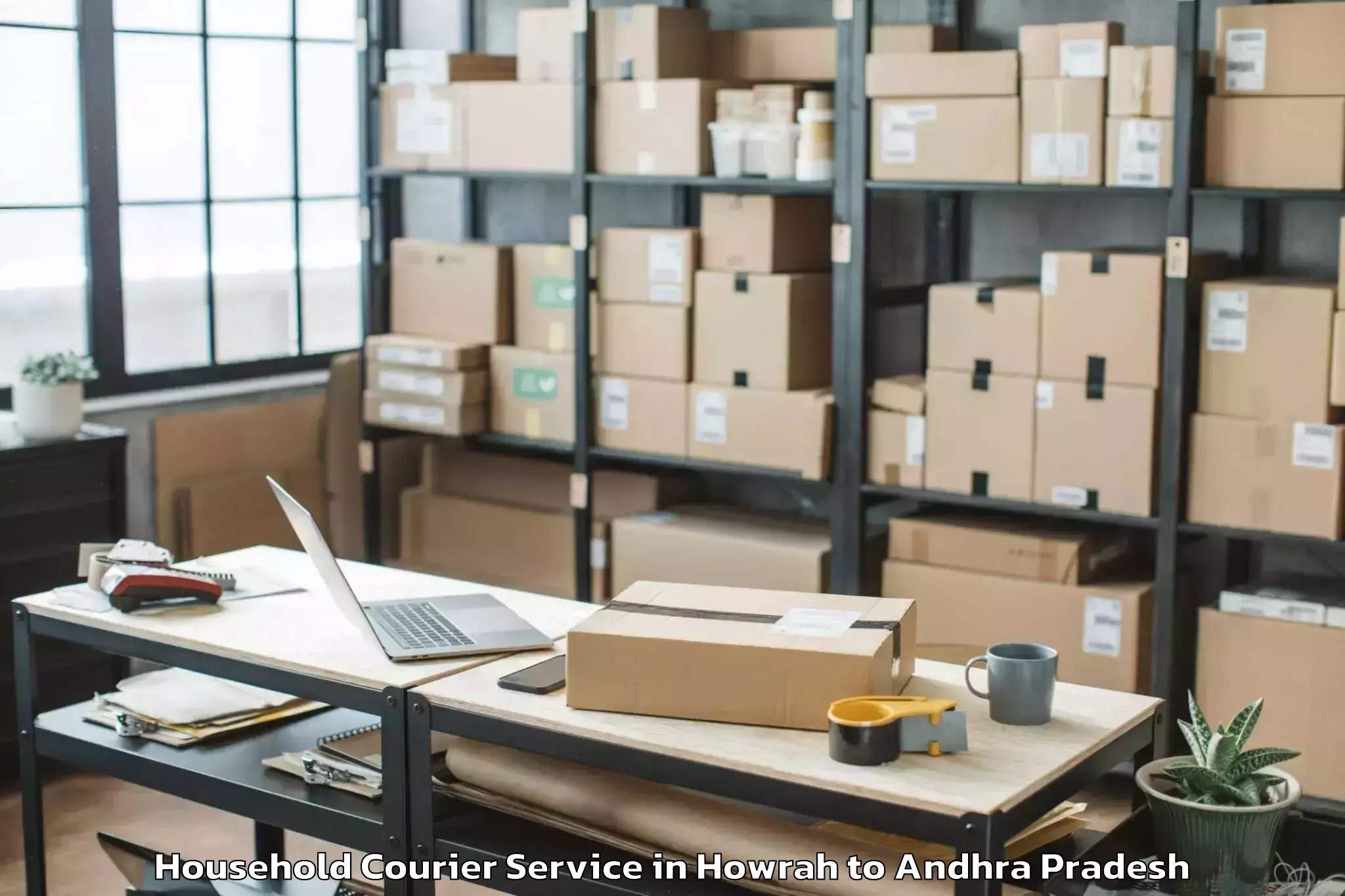 Reliable Howrah to Kanamarlapudi Household Courier